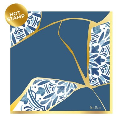 SERVILLETA KINTSUGI AZUL 33 CM 16 UND