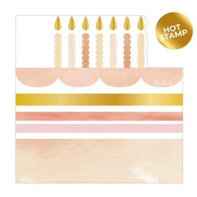 SERVILLETAS CAKE PINK 33 CM 16 UND