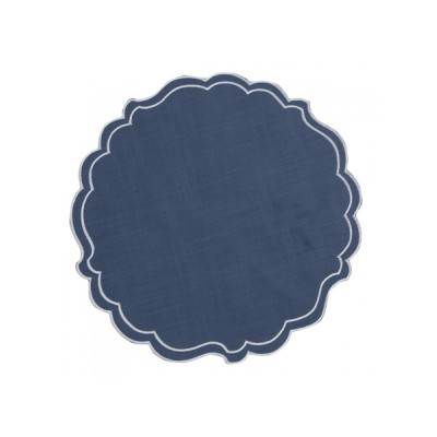 BAJOPLATO DE TELA AZUL 35 CM