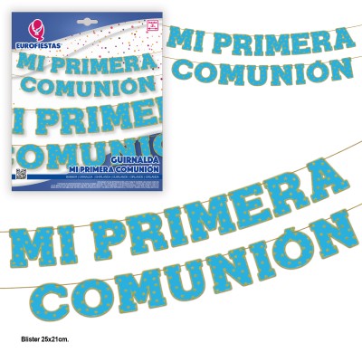 GUIRNALDA MI 1ERA COMUNION AZUL
