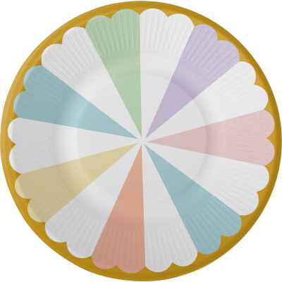 PLATOS 23 CM PASTEL CELEBRATION 8 UND