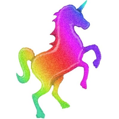 GLOBO FOIL UNICORNIO GLITTER 137CM