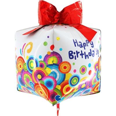 GLOBO FOIL REGALO CUMPLE 4D 76 CM