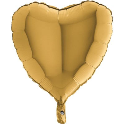 GLOBO FOIL CORAZON ORO 18'- GRABO
