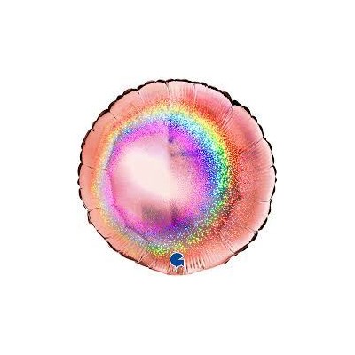 GLOBO CIRCULO ORO ROSA BRILLANTE 46 CM
