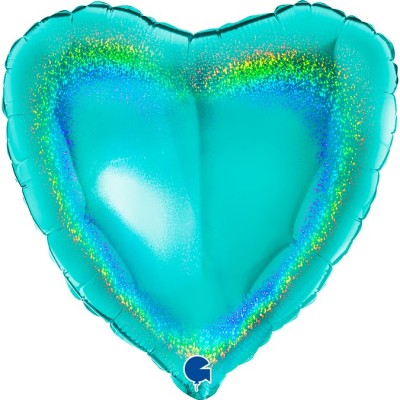 GLOBO CORAZON TIFFANY BRILLANTE 46 CM