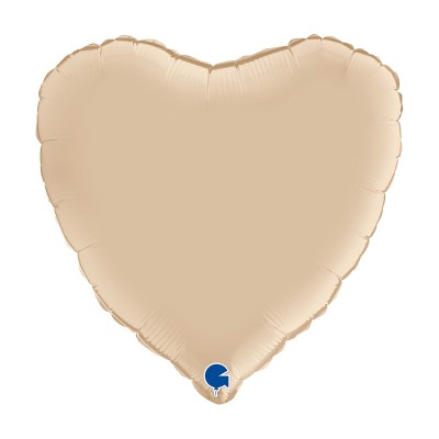GLOBO CORAZON CREMA SATIN 18'