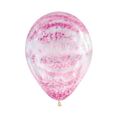 GLOBOS LATEX CRISTAL GRAFITTI ROSA 12 UND