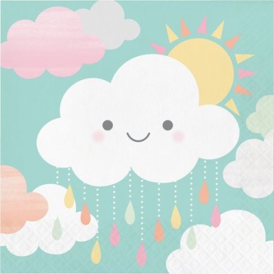 SERVILLETAS MINT CON NUBES 16 UND