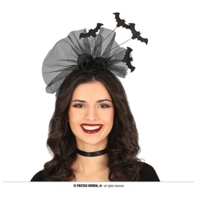 DIADEMA MURCIELAGO CON VELO
