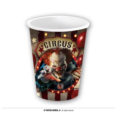 6 VASOS PAYASO 240 ML 9 CMS