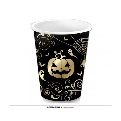 6 VASOS CALABAZA 240 ML 9 CMS