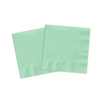 SERVILLETAS VERDE MENTA 20 UND 33 CM