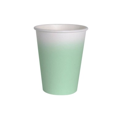 VASOS CARTON VERDE MENTA 8 UND 250 ML