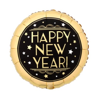 GLOBO HAPPY NEW YEAR VINTAGE SATIN 18'