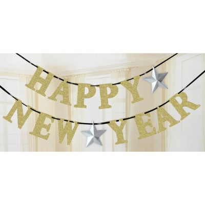 BANDERIN HAPPY NEW YEAR GLITTER