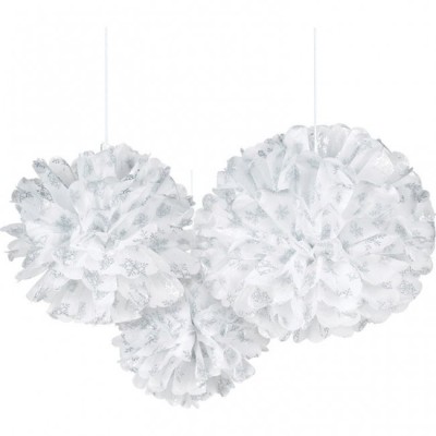 DECO. POM PON BLANCOS COPOS 3 UND