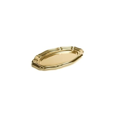 BANDEJA REUTILIZABLE 37 CM ORO 2 UND
