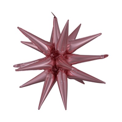 GLOBO FORMA ESTRELLA MAGICA ROSA ORO 88 CM