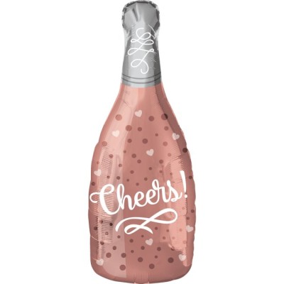 GLOBO FOIL BOTELLA CAVA ROSA