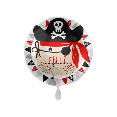 GLOBO FOIL FELIZ CUMPLE PIRATA 18'