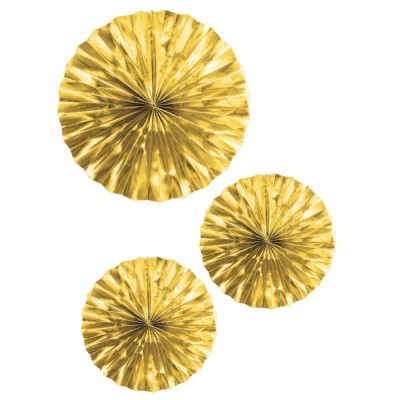 SET 3 ABANICOS PAI PAI ORO