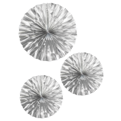SET 3 ABANICOS PAI PAI PLATA