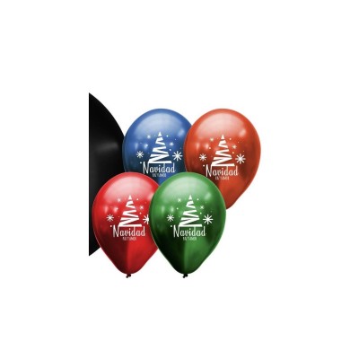 GLOBOS LATEX FELIZ NAVIDAD 25 UND