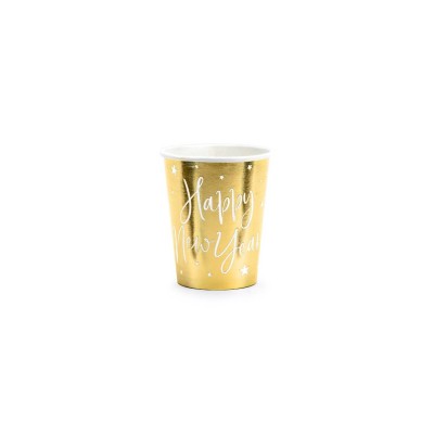 VASOS ORO ¨HAPPY NEW YEAR¨ 6 UND