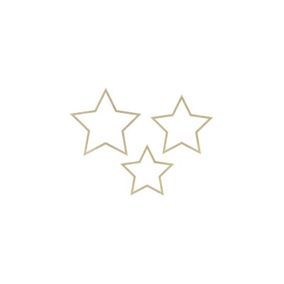 DECO. ESTRELLAS ORO 3 PZAS