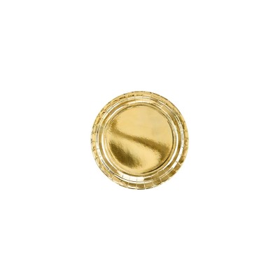PLATOS CARTON ORO 23 CM 6 UND