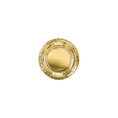 PLATOS CARTON ORO 18 CM 6 UND