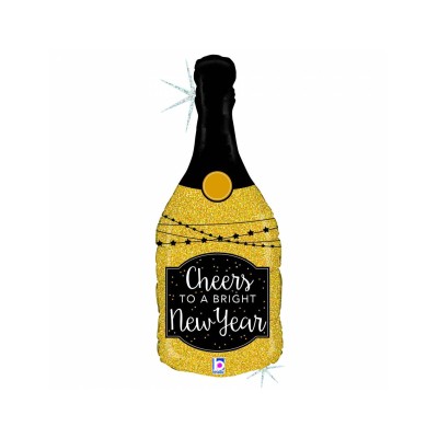 GLOBO BOTELLA AÑO NUEVO BRILLANTE 80 CM