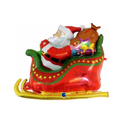 GLOBO TRINEO PAPA NOEL 3D 85 CM