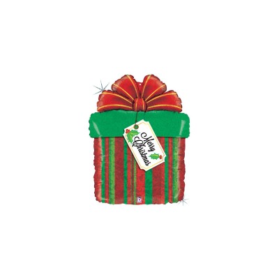 GLOBO FOIL REGALO NAVIDAD 57 CM