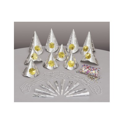 CAJA COTILLON PLATA Y ORO 10 PAX
