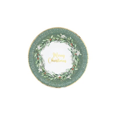 PLATOS HONDO XMAS GARLAND 24 CM 8 UND