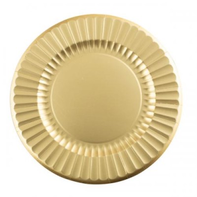 BAJOPLATOS ORO SATIN 33 CM 6 UND
