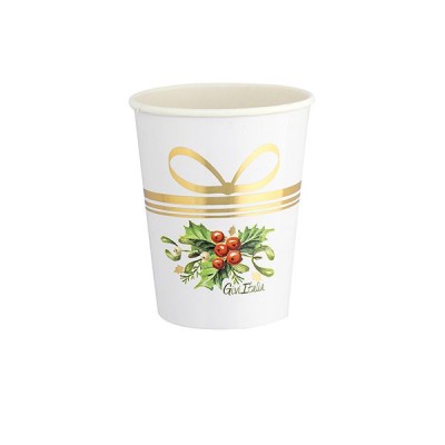 VASOS MERRY GOLD XMAS 8 UND