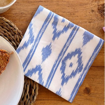 SERVILLETAS LLENGOS MALLORQUINAS AZUL 40 CM 50 UND