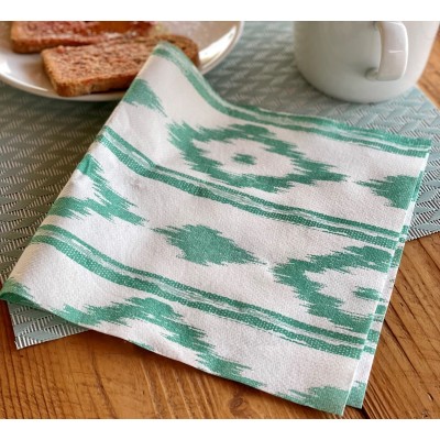 SERVILLETAS LLENGOS MALLORQUINAS VERDE 40 CM 50 UND