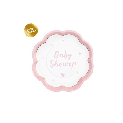 PLATO CARTON BABY SHOWER NIÑA 20 CM