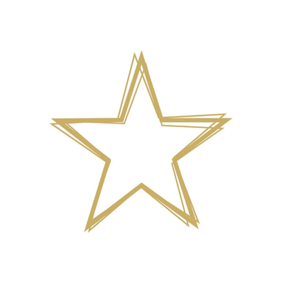 SERVILLETAS BLANCA ESTRELLA ORO 33 CM