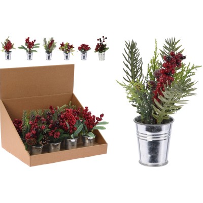 PLATA DE NAVIDAD EN CUBO 21 CM