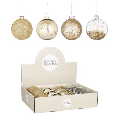 BOLA CRISTAL TRANSP. CON CONFFETTI 8 CM