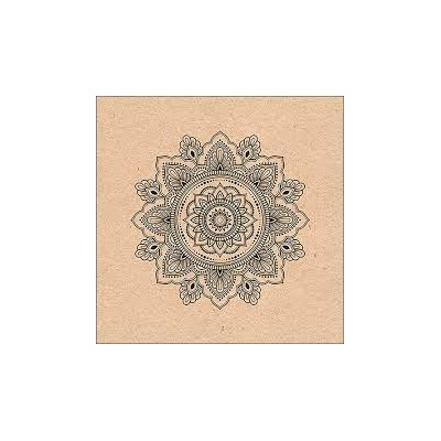 SERVILLETAS MANDALA FONDO NATURAL 33 CM