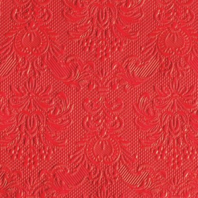 SERVILLETAS ROJAS RELIEVE 25 CM 15 UND