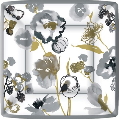 PLATO CUADRADO ARIELLA 25 CM 8 UND