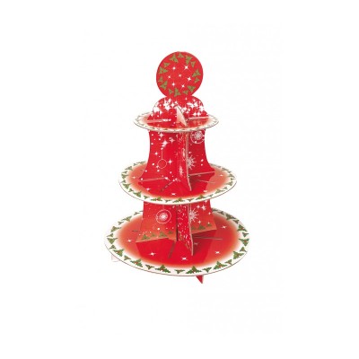 STAND 3 PISOS CUPCAKES NAVIDAD