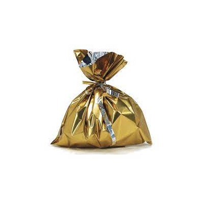 BOLSA ORO METAL ENVOLVER REGALO 40 X 55